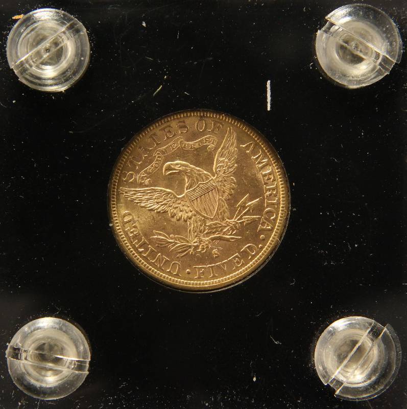 1881-S US $5 GOLD LIBERTY UNC