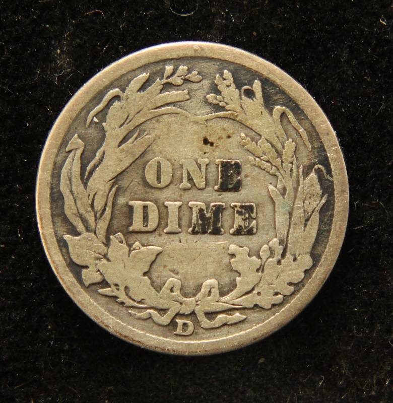 1914-D BARBER SILVER DIME