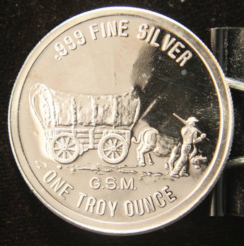 1 TROY OZ. .999 FINE SILVER PROSPECTOR GOLDEN STATE MINT