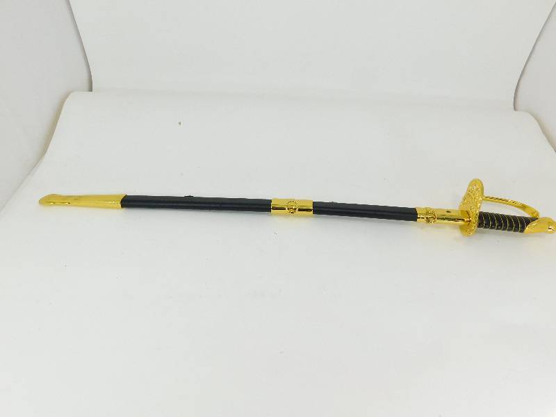 lot 26 image: Thomas Jackson Stainless Steel Sword In Black & Gold Sheath