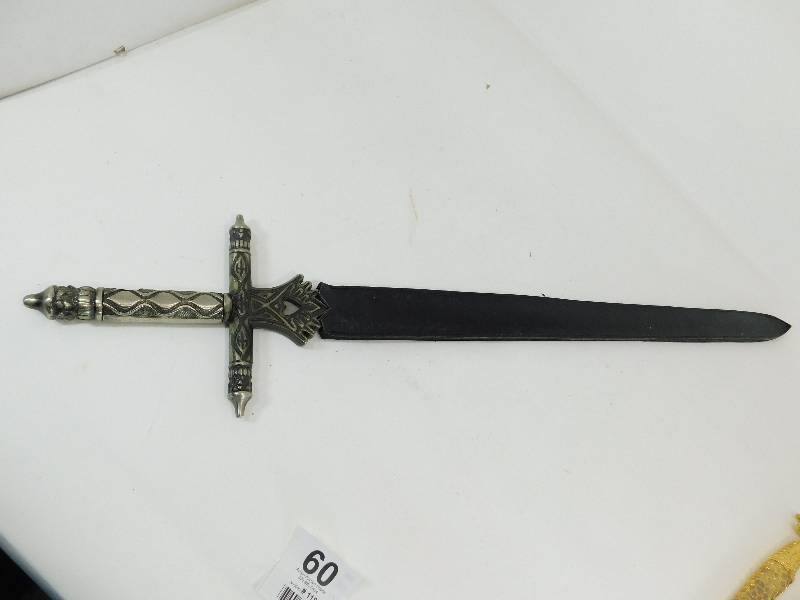 lot 60 image: Sword In Black Leather Sheath