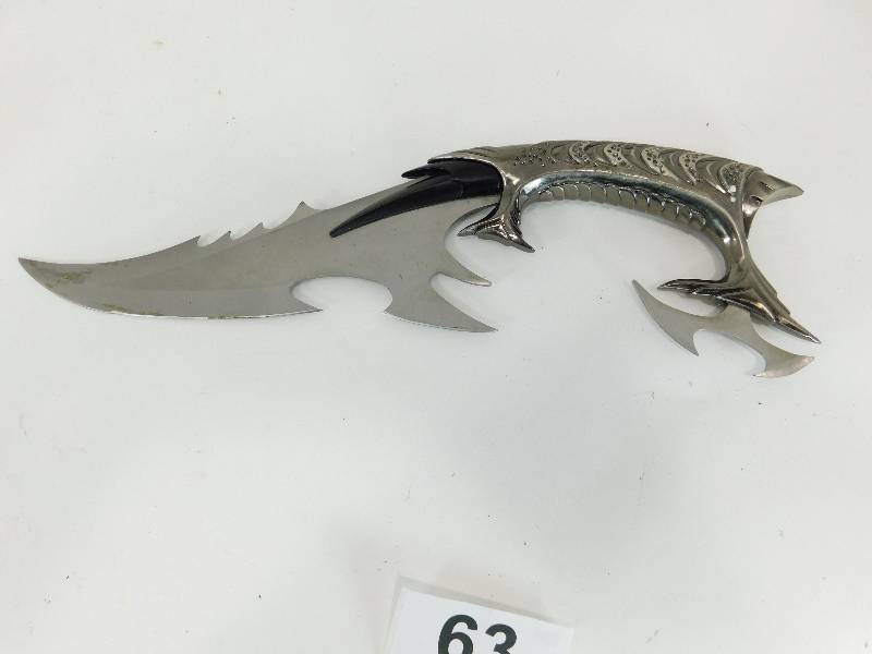 lot 63 image: Stainless Steel Ornate Dagger