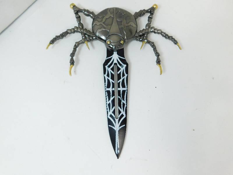lot 65 image: Small Ornate Dagger With Spider Handle