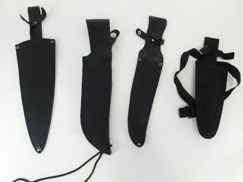 lot 66 image: Four Different Designs Of Leather Sheaths