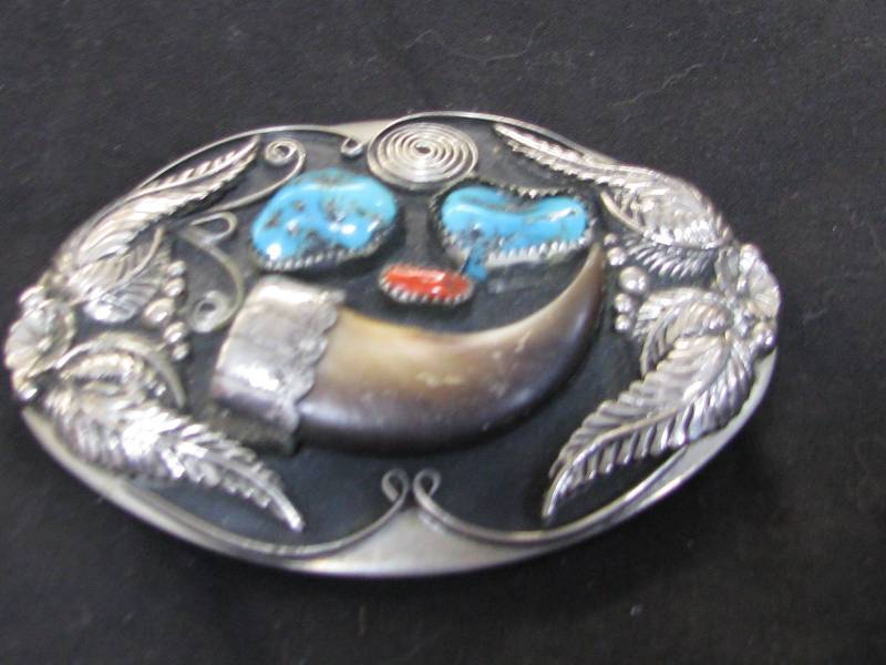 lot 67 image: Turquoise Belt Buckle