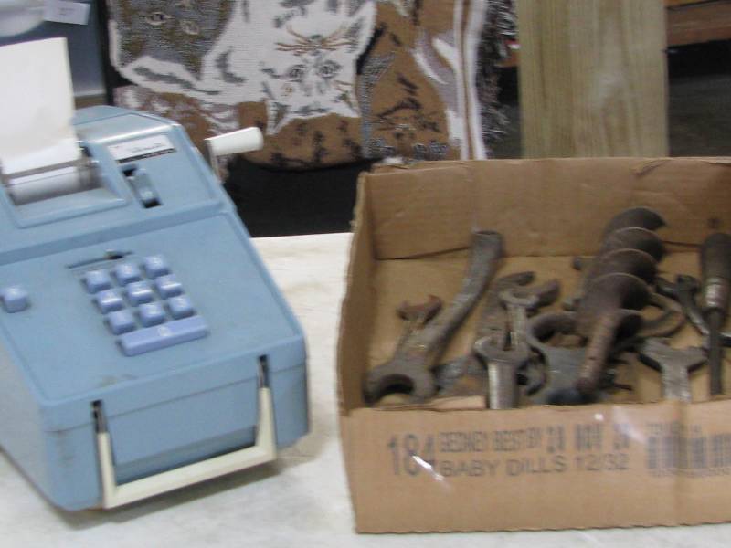 lot 77 image: Misc Wrenches & Adding Machine