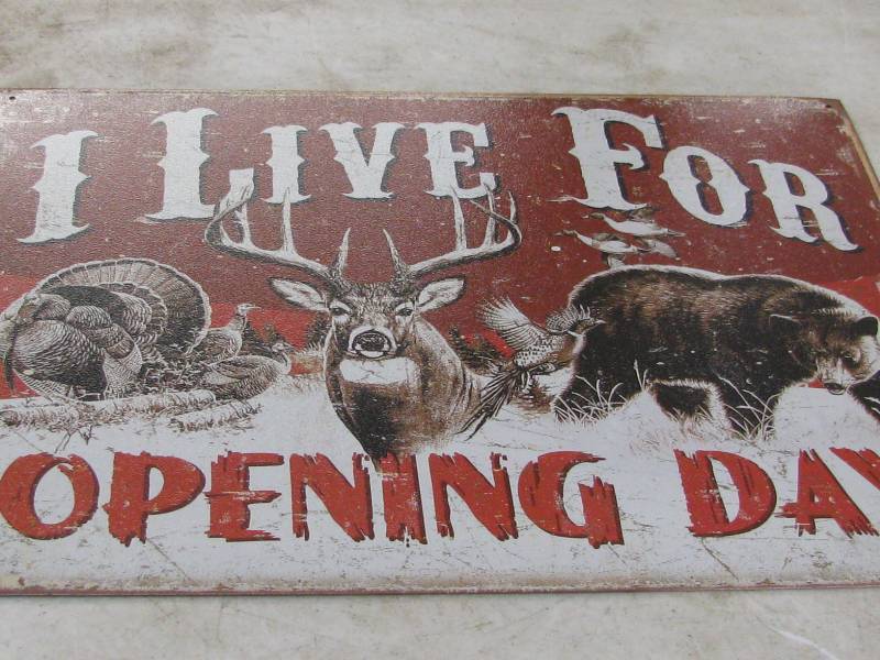 lot 117 image: I Live for Opening Day Sign