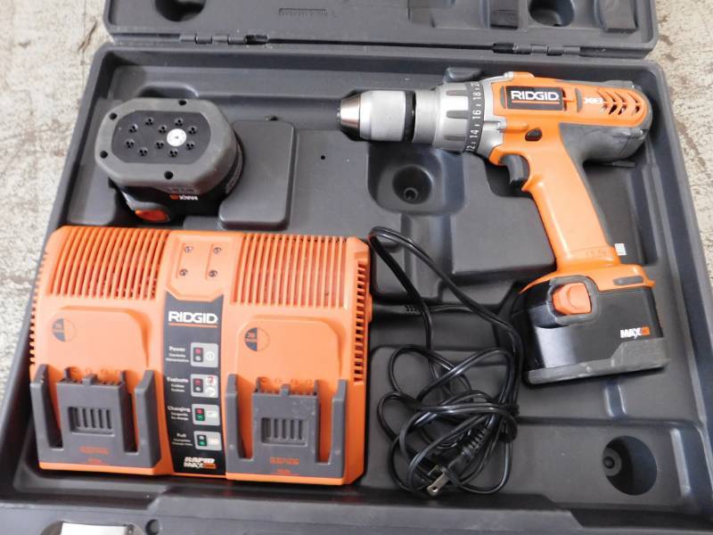 lot 13 image: Ridgid X2 12 Volt Drill