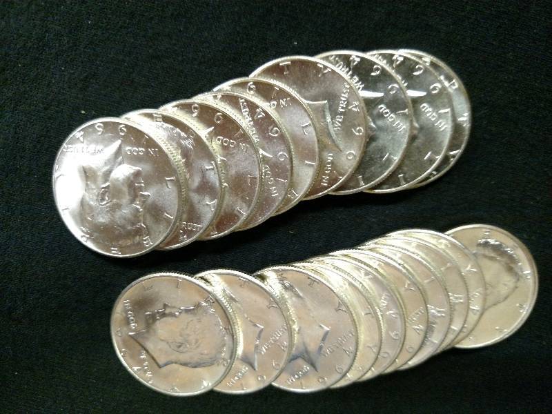 lot 38 image: One Roll, (20) pcs. 1964 Kennedy BU...