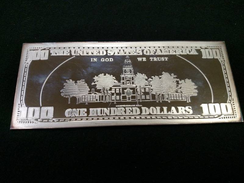 lot 44 image: 1996 One Hundred Dollars 4 oz. Silv...