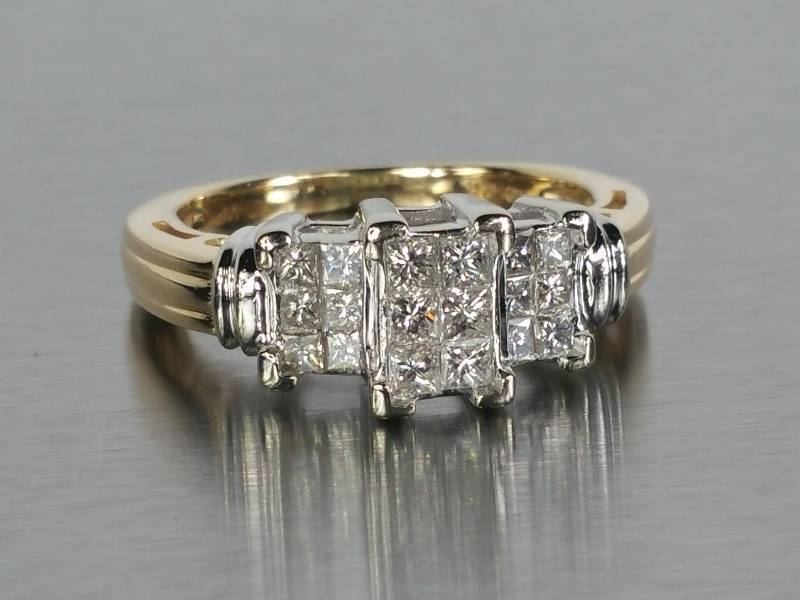 lot 15 image: Princess Cut Diamond Ring 14k