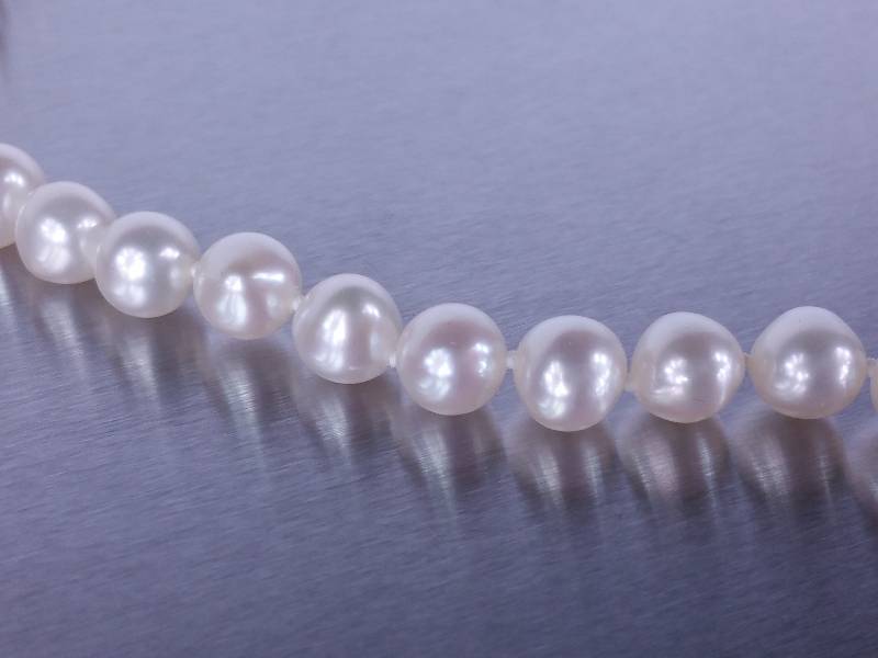lot 24 image: High End Pearl Necklace 14k