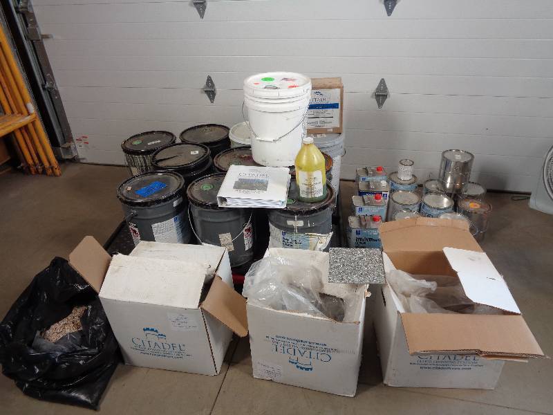 lot 11 image: Epoxy Floor Coating Paint, Chips, Anti Slip, Etc