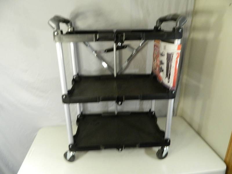 lot 66 image: New 3 Tier Folding Cart