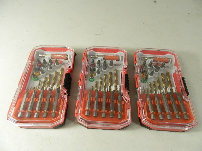 lot 97 image: 3 New IWork 24 Pc Drill and Driver Bit Sets
