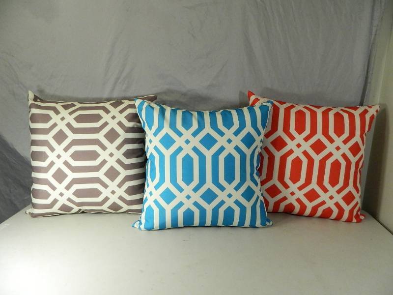 lot 134 image: 3 New High Quailty IndoorOutdoor Pillows