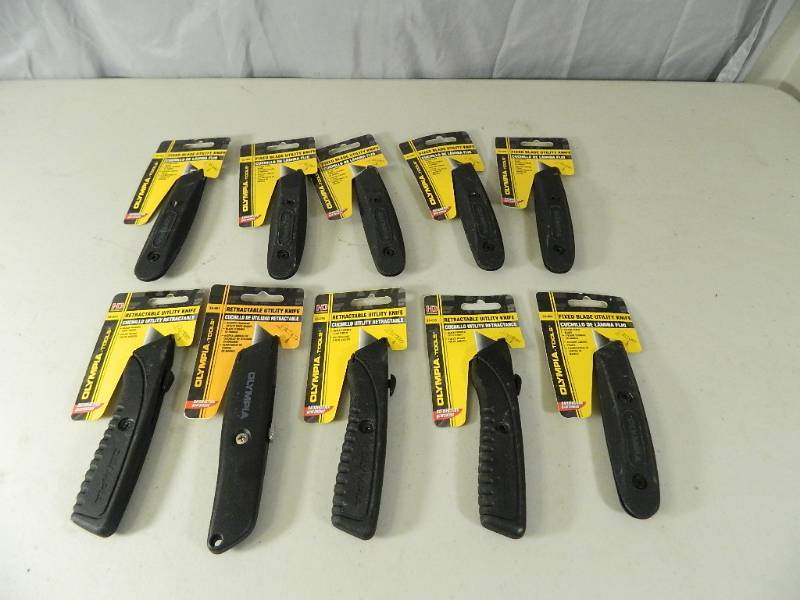 lot 135 image: 10 New Olympia Utility Knives