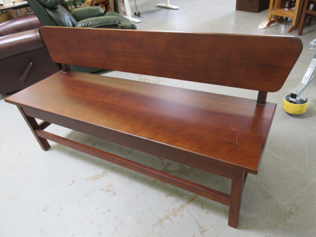 lot 308 image: SOLID WOOD LARGE BENCH