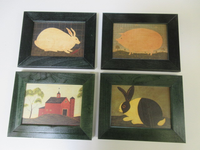 lot 325 image: 4 FARMANIMAL PRINTS BY ARTIST W. KIMBLE