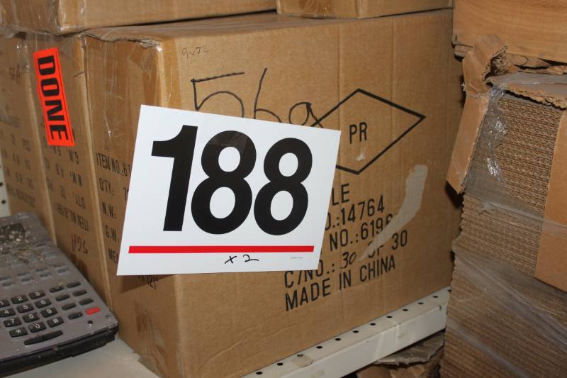 lot 188 image: 144 Pacific Rim Glitter Tree Ornaments with Bell in Retail Packaging