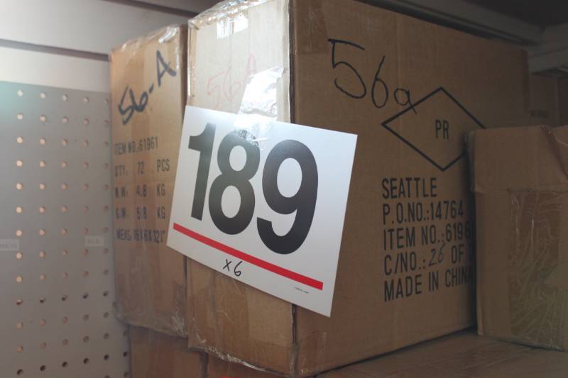 lot 189 image: 432 Pacific Rim Glitter Tree Ornaments with Bell in Retail Packaging