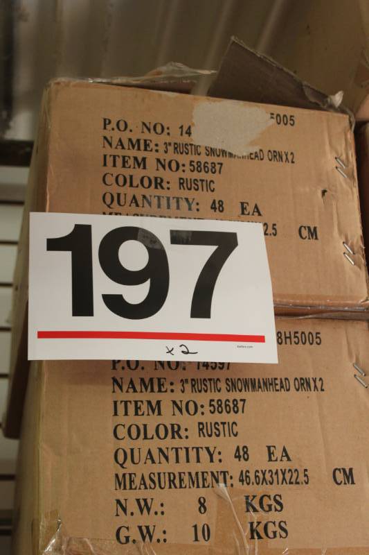lot 197 image: 96 Pacific Rim Ceramic Snowman Ornaments