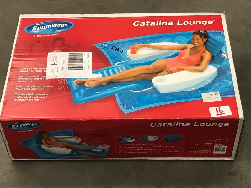 lot 16 image: Unused SwimWays Catalina Loungs Alu...