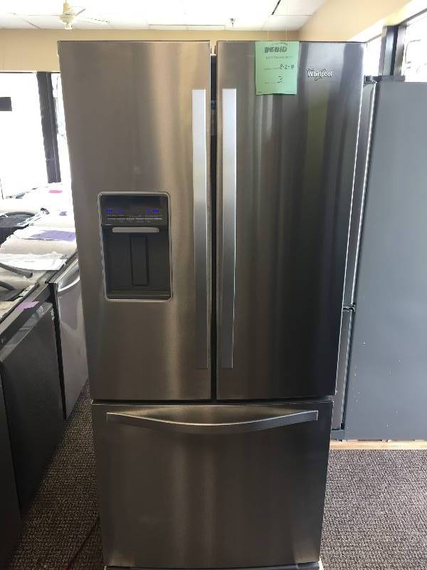 NEW Whirlpool, 19.7 cu. ft. French Door Refrigerator in Monochromatic Stainless Steel MODEL# WRF560SEYM--WITH MANUFACTURERS WARRANTY