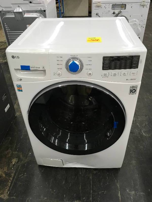 lot 293 image: LG WM3270CW Front Load Washer, Retail $849.99