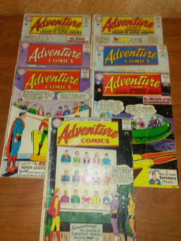 7  Adventure Comics 1963 and 1964, Fair, good, very good