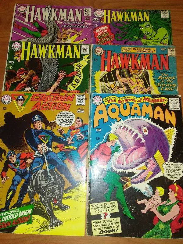 Hawkman, Captain action, Aquaman  3, 22, 23, 25