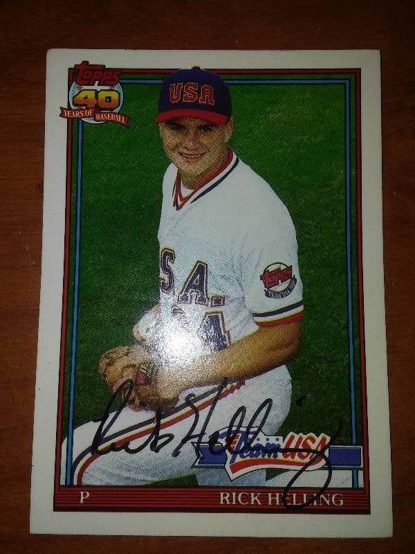 Rick Helling autographed card Devils Lake North Dakota