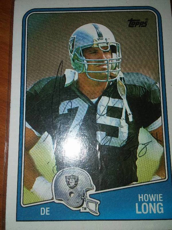 Howie Long autographed 1988 Topps