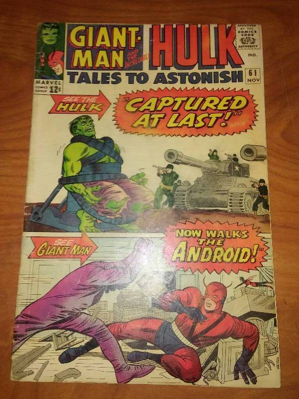 Giant-Man and Hulk volume one 61 November 1964
