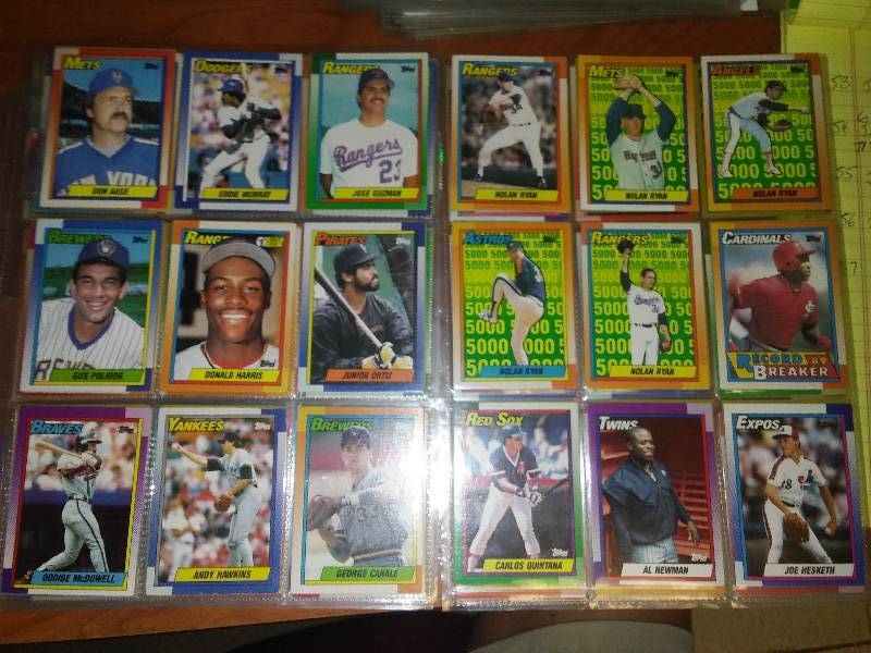 Topps MLB 1990, 1989, (550 cards plus)