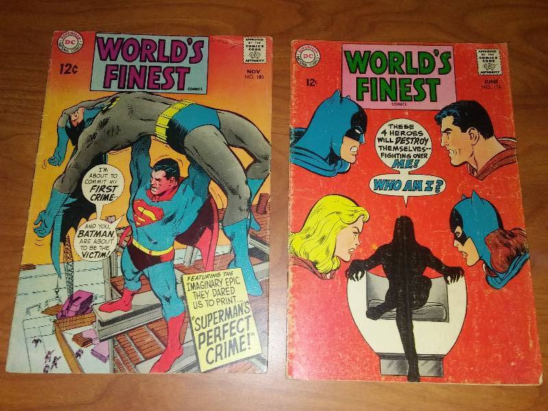 2 Worlds Finest Comics June, November 1968 No.s  176  180