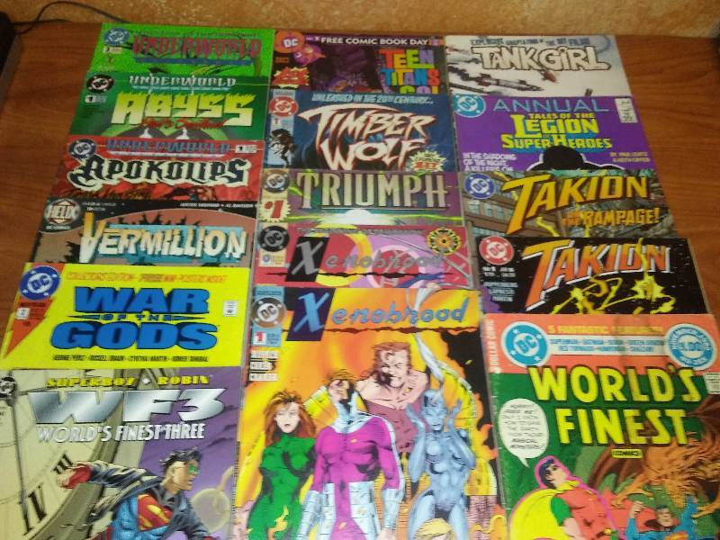 16 comics, 1980 Worlds Finest, Abyss, Xenobrood, and more