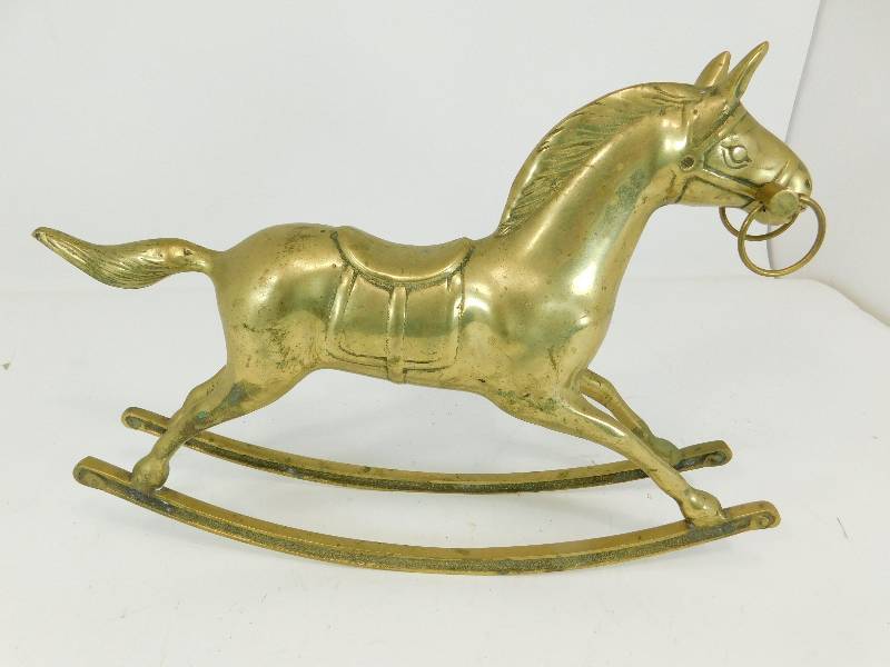 lot 16 image: Bronze Rocking Horse