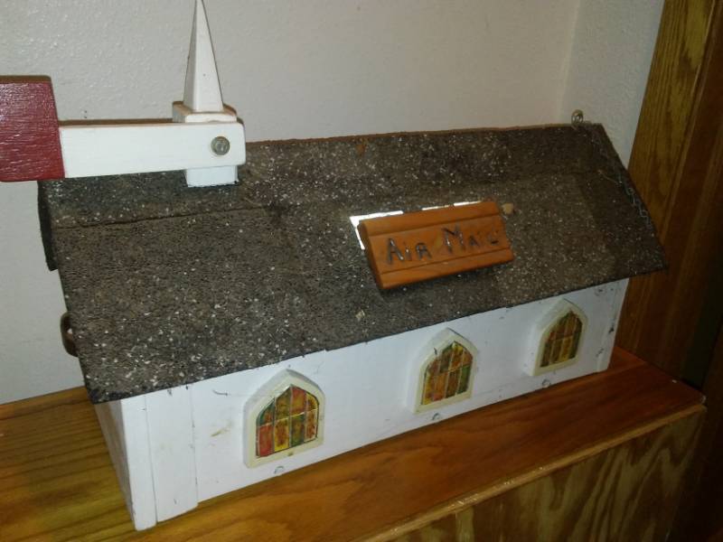 lot 301 image: Church mailbox, wooden