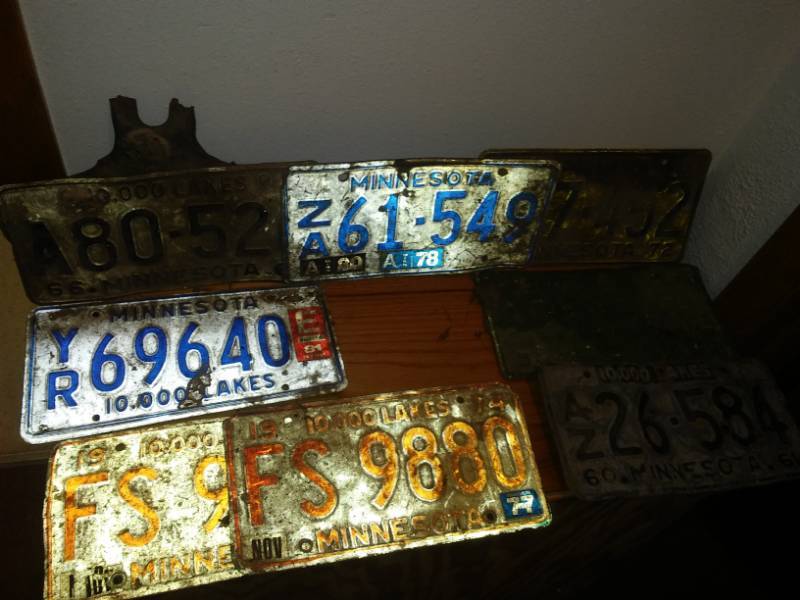 lot 353 image: 8 Minnesota license plate 1959 and newer