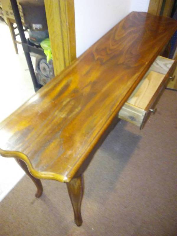 lot 394 image: Sofa table solid oak