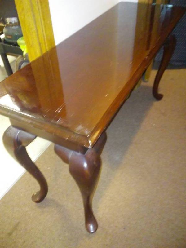 lot 396 image: Sofa table solid wood