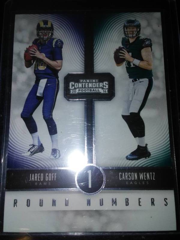 lot 411 image: Carson Wentz rookie cards (2),