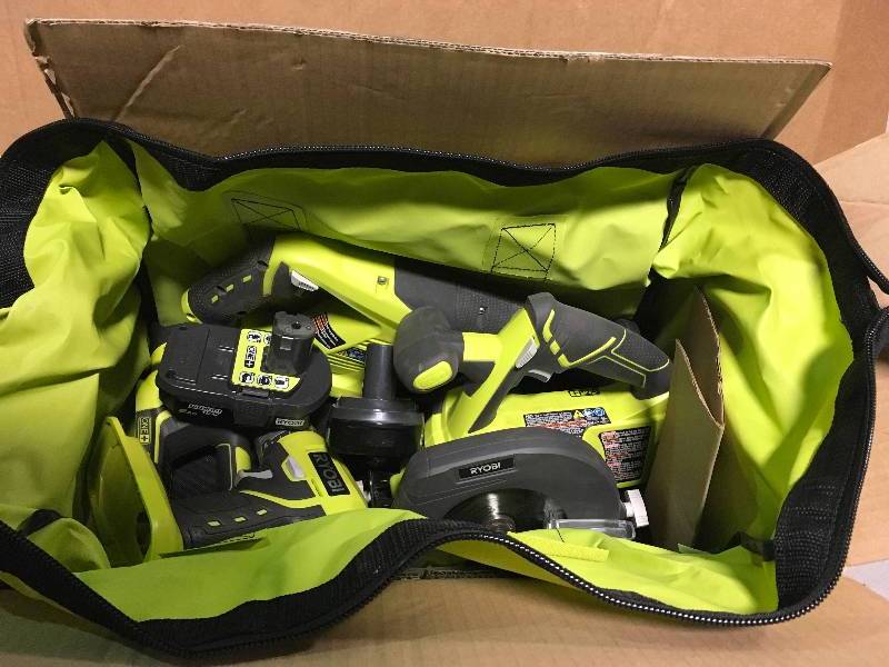 Ryobi 18-Volt ONE Lithium-Ion Cordless Super Combo Kit (4-Piece) In good working condition