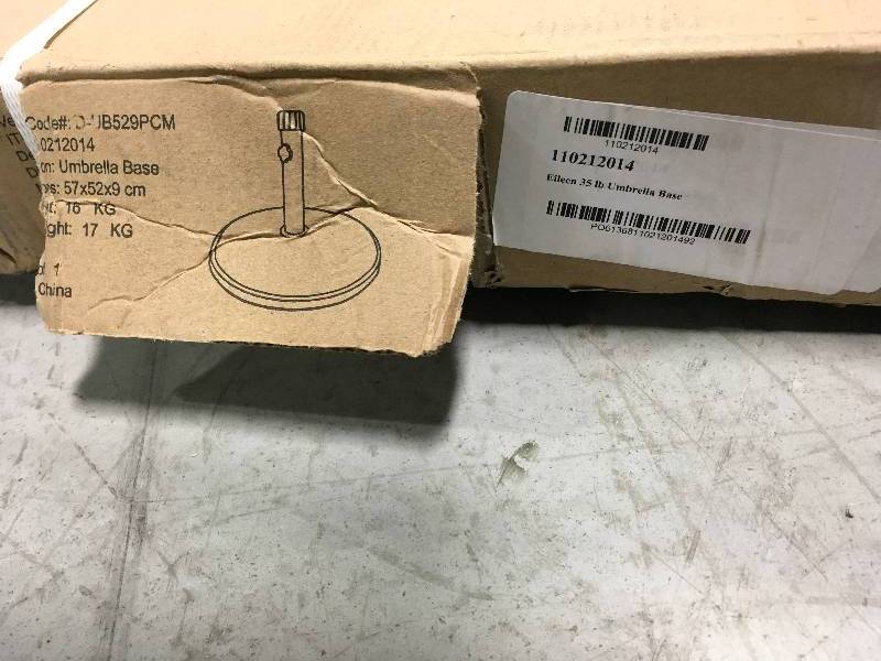 Eileen 35 lb. Concrete Patio Umbrella Base in Black not used