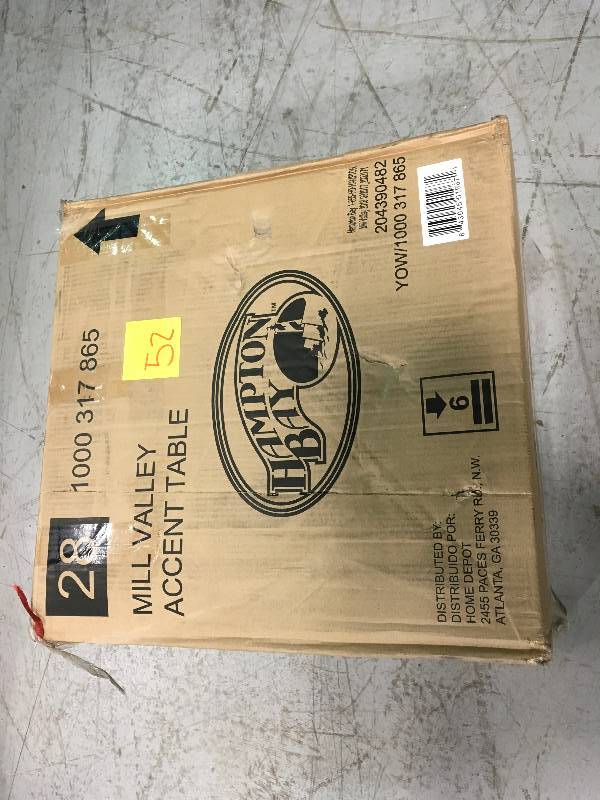 Mill Valley 22 in. Square Patio Accent Table not used