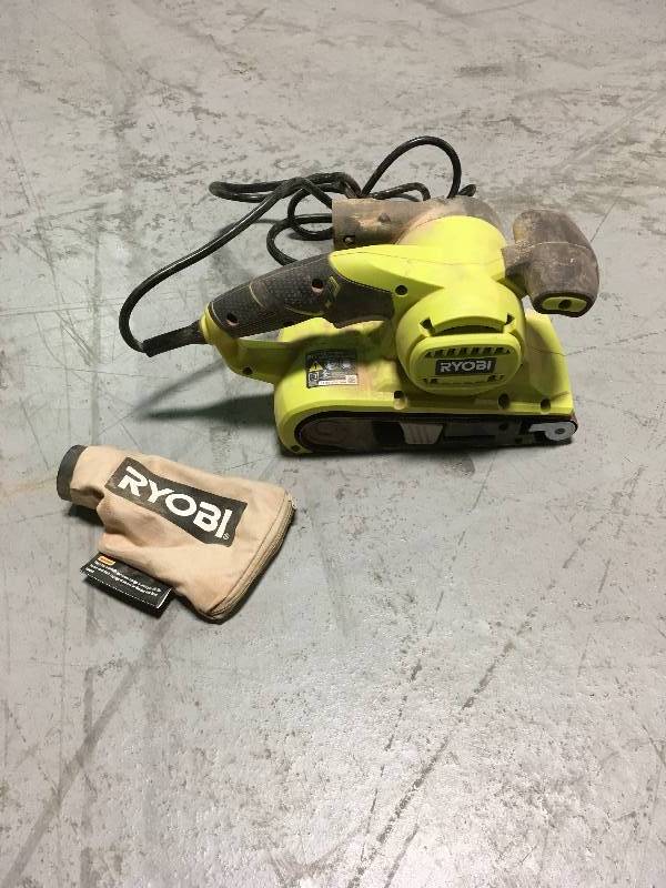 RYOBI 3 in. x 18 in. Portable Belt Sander  USED in working condition