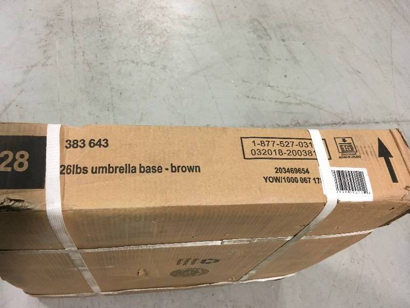 26 lbs. Patio Umbrella Base in Brown not used