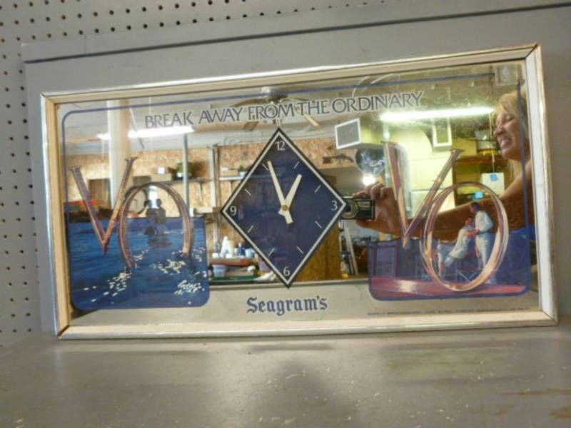 Beverage Mirror Clock