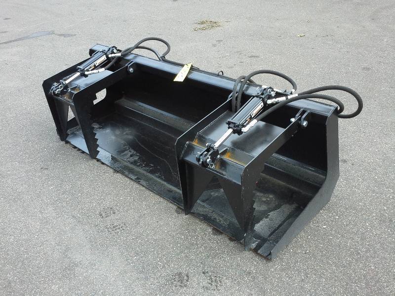84 Solid Bottom Double Grapple Bucket (Skidsteer Attachment)
